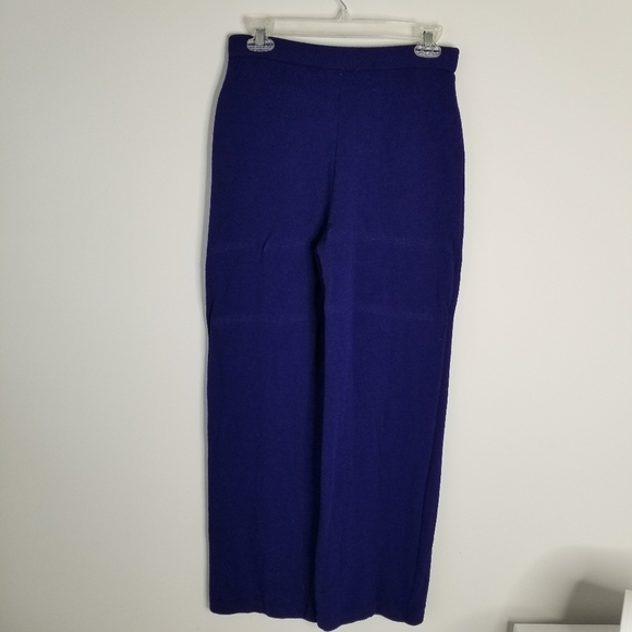 St. John Collection Royal Blue Knit Santana Dress Pant Size 4 Wool Blend - Picture 11 of 12